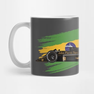 Ayrton Senna's Lotus 98T Illustration Mug